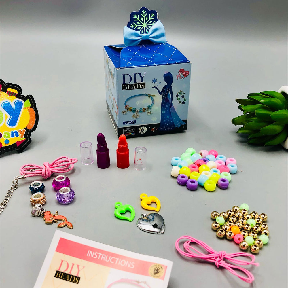 70Pcs DIY Colorful Beads With Unique Pendant
