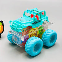 Inertial Transparent Gear Stunt Vehicle With Lights - 1Pc