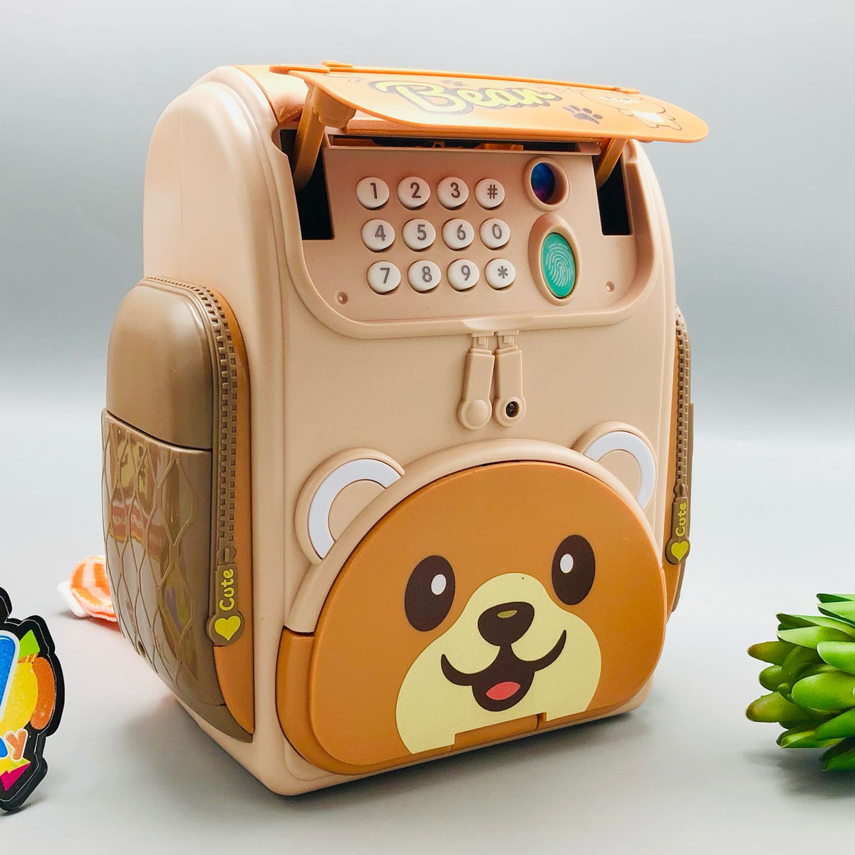 Bear Knapsack Piggy Bank - Without Box & Strap