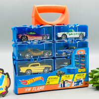 Hot Wheel Diecast Set of 8 Cars with Display Racks
