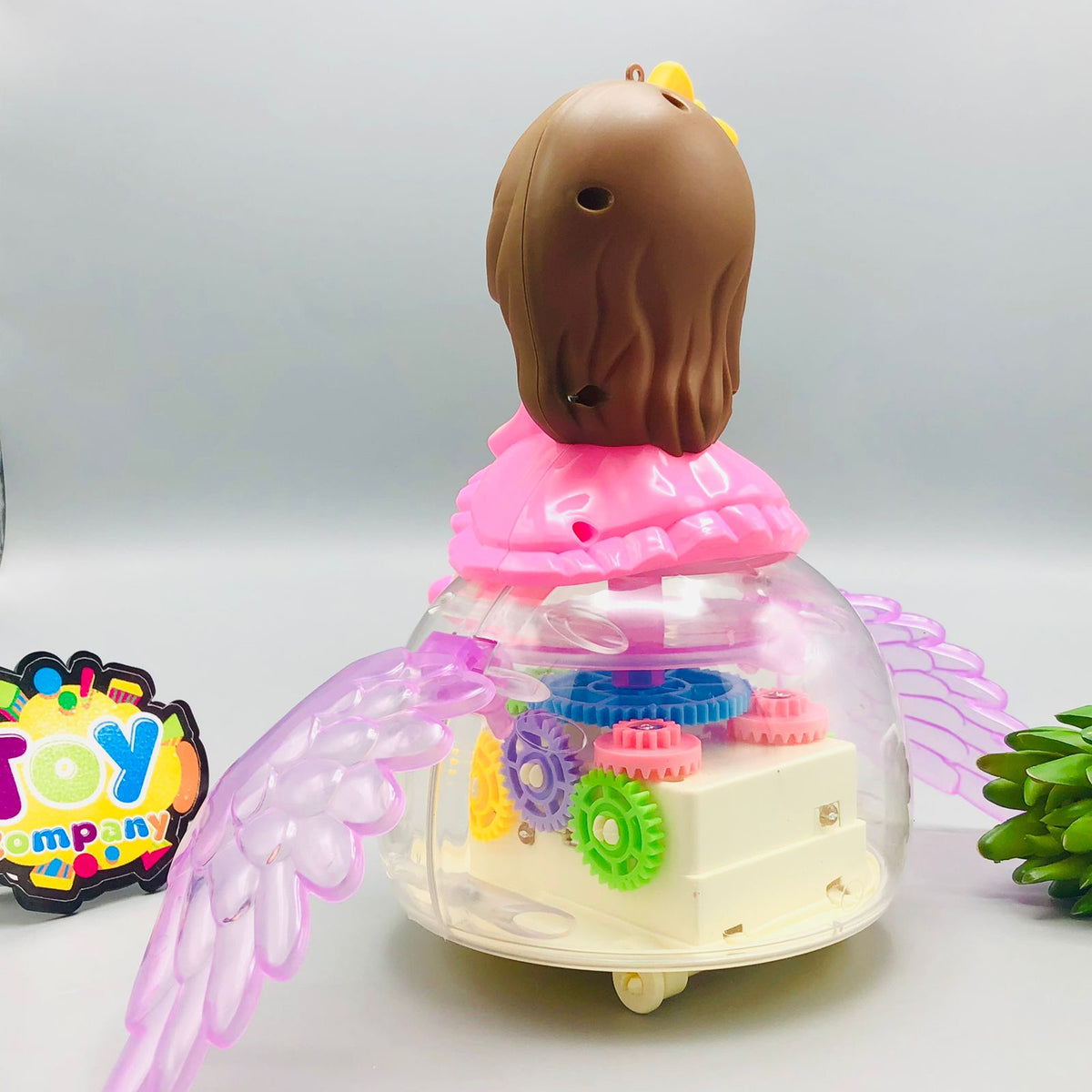 Musical Gear Rotating Girl Doll With Light & Wings