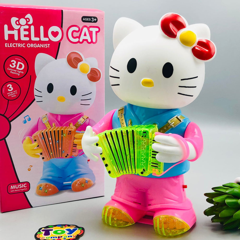 Electric Hello Cat Organist With Light & Music