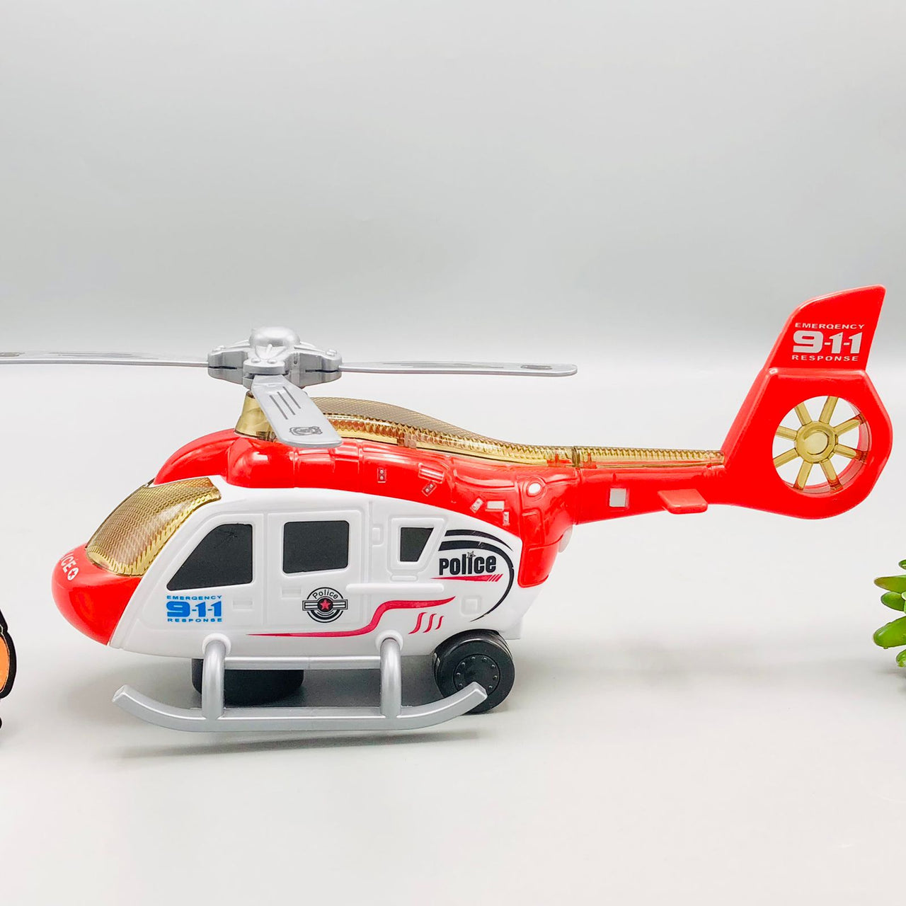 Electric Police Helicopter With Light & Sound