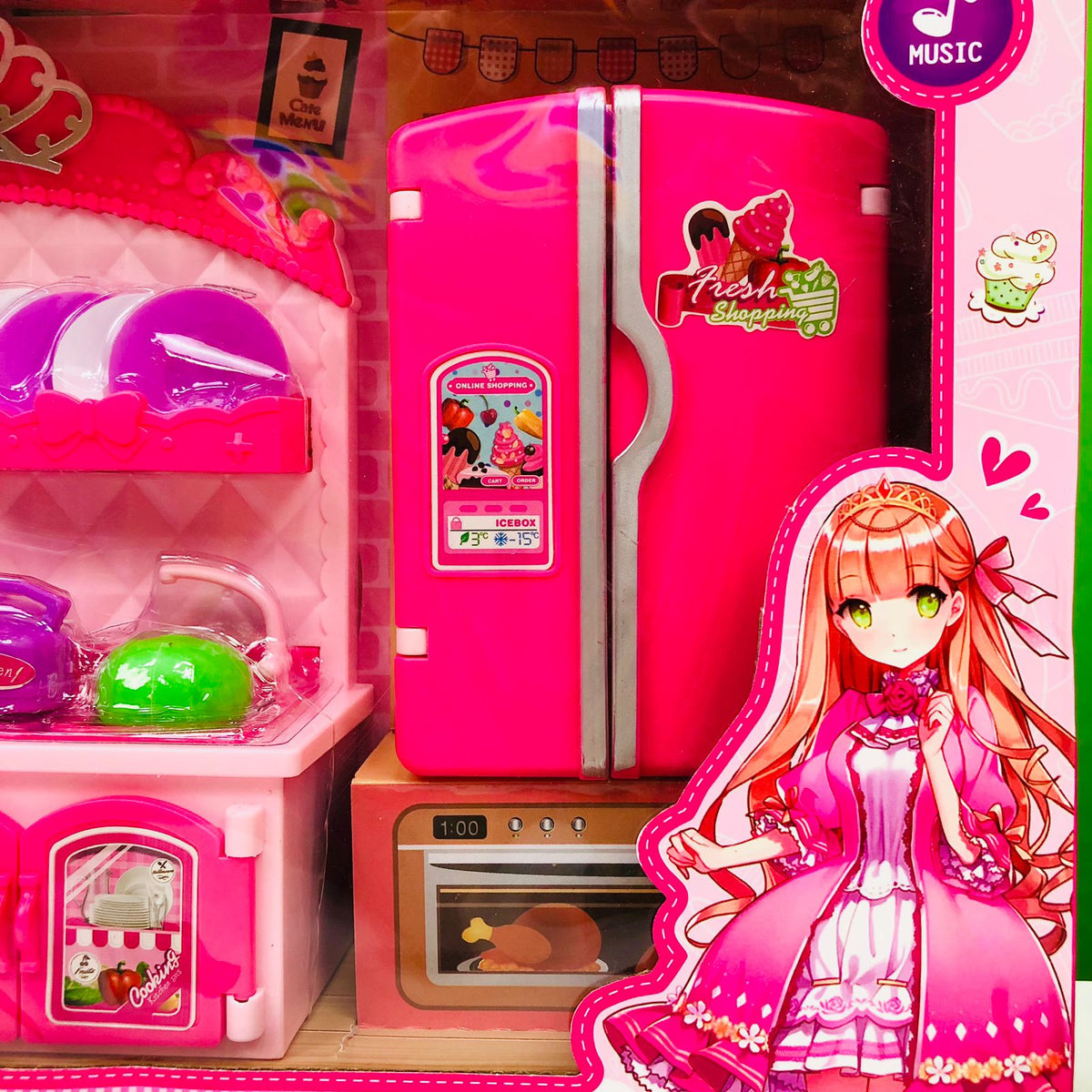 Pretend Play Kitchen Play House With Doll