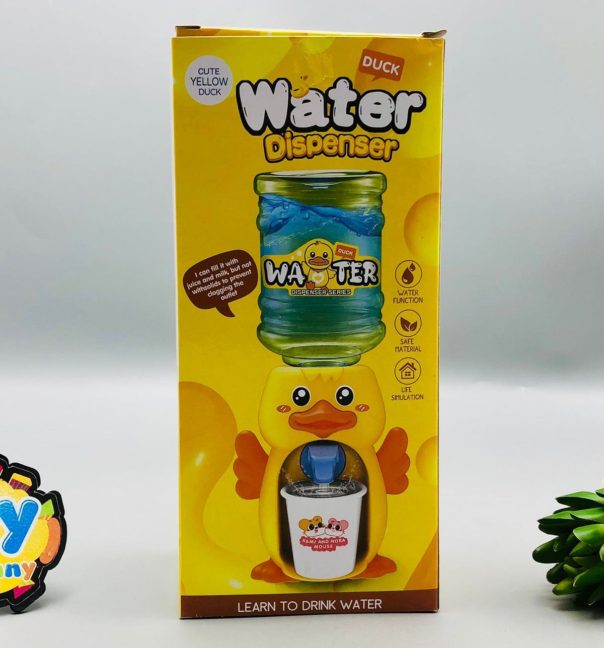 Cute Duck Water Dispenser With Disposable Glass