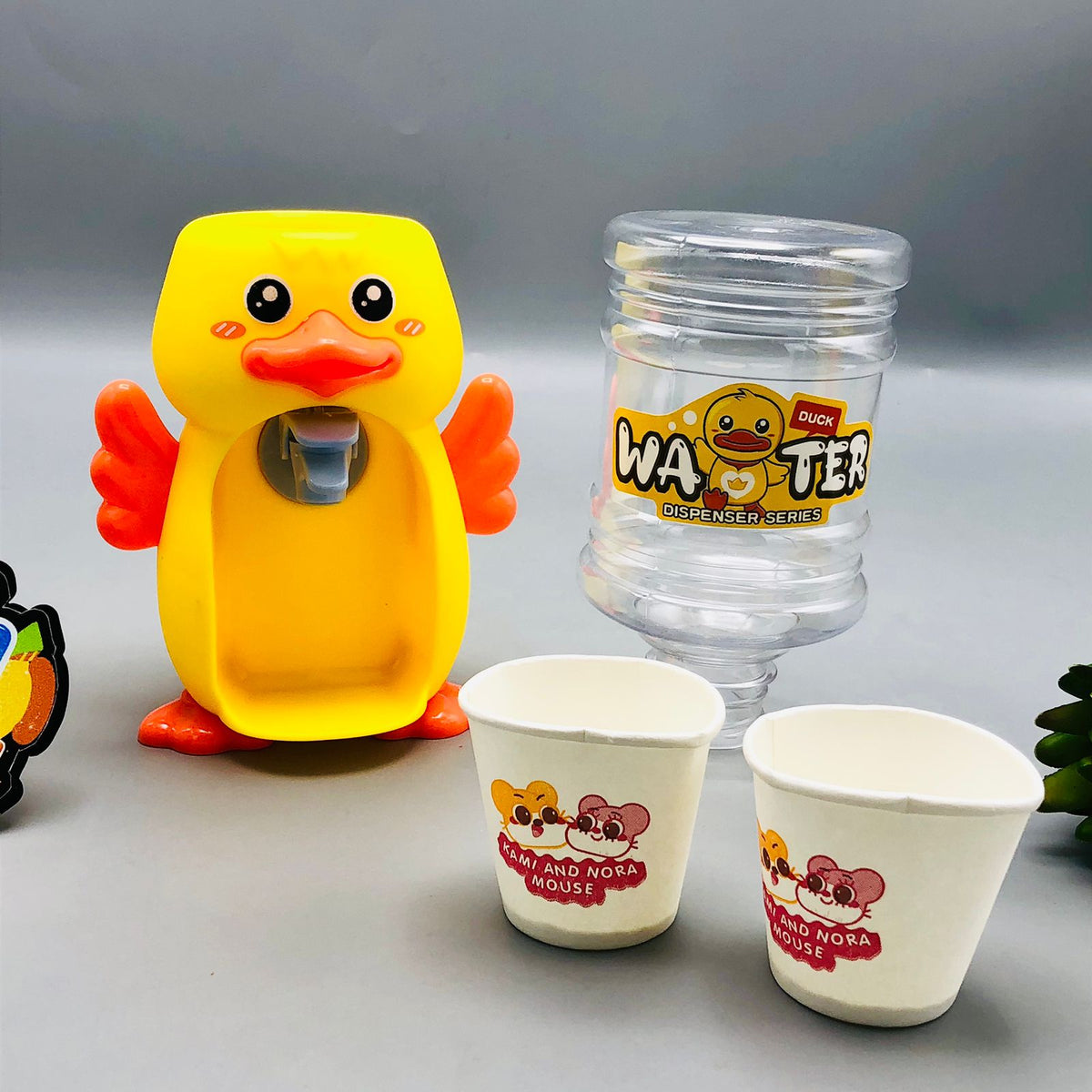 Cute Duck Water Dispenser With Disposable Glass