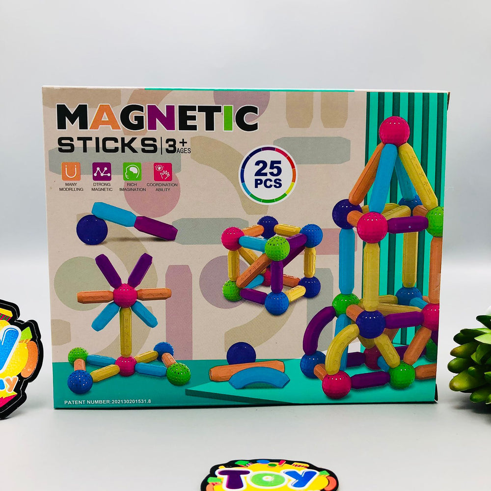 Premium 25Pcs Strong Magnetic Puzzle Sticks Set