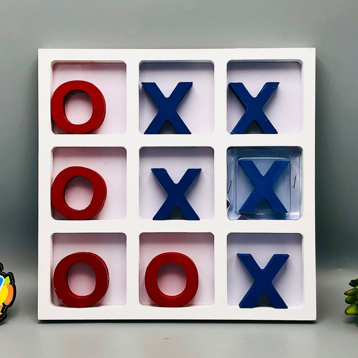 2in1 Wooden Tic Tac Toe & Ludo Game Board