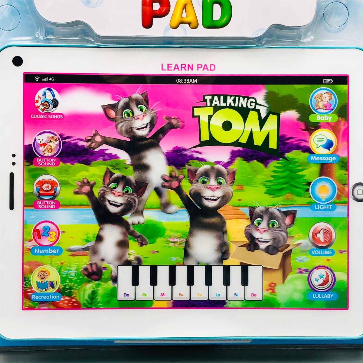 9.5* Inches Interactive Learning Pad With Light & Sound - Assortment