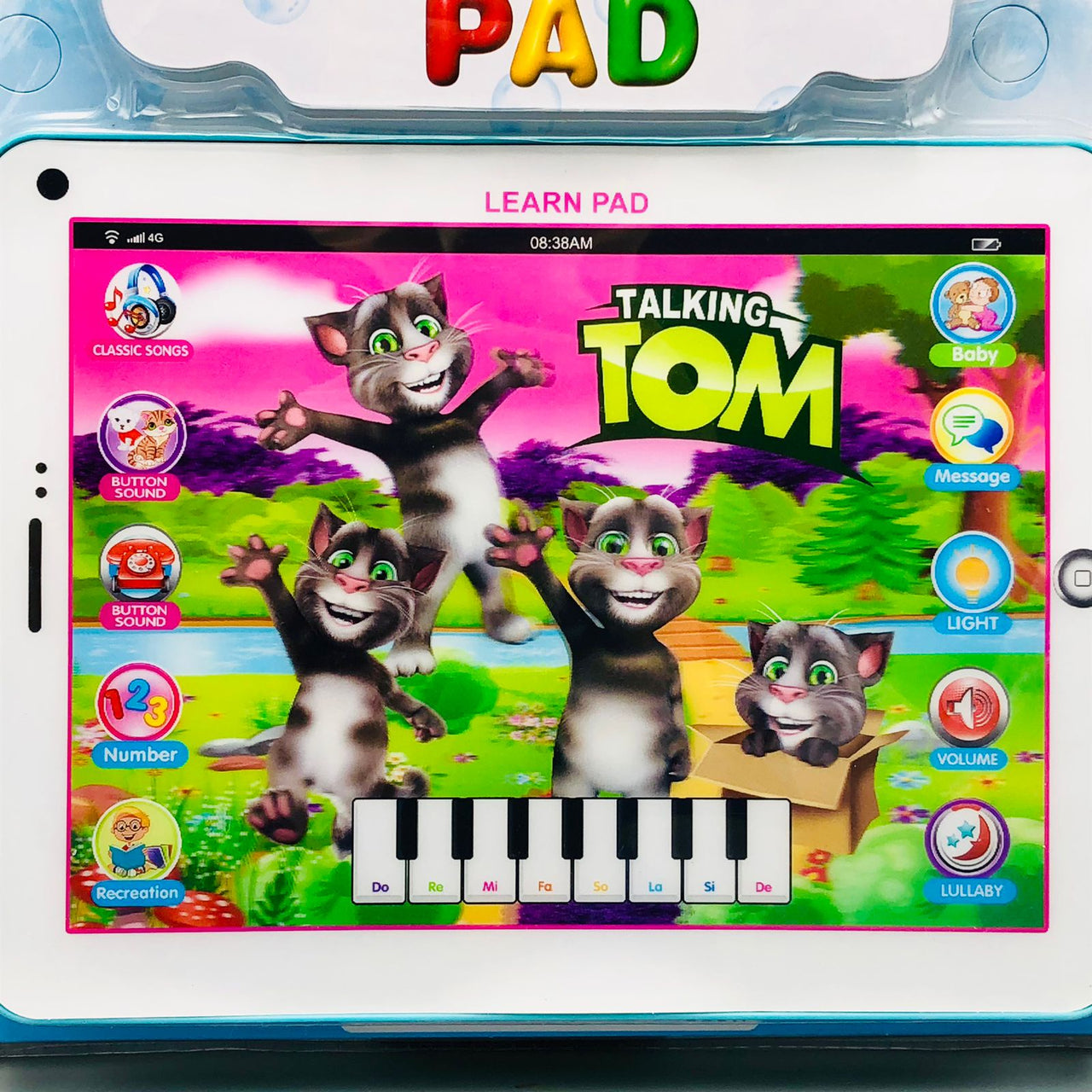9.5* Inches Interactive Learning Pad With Light & Sound - Assortment