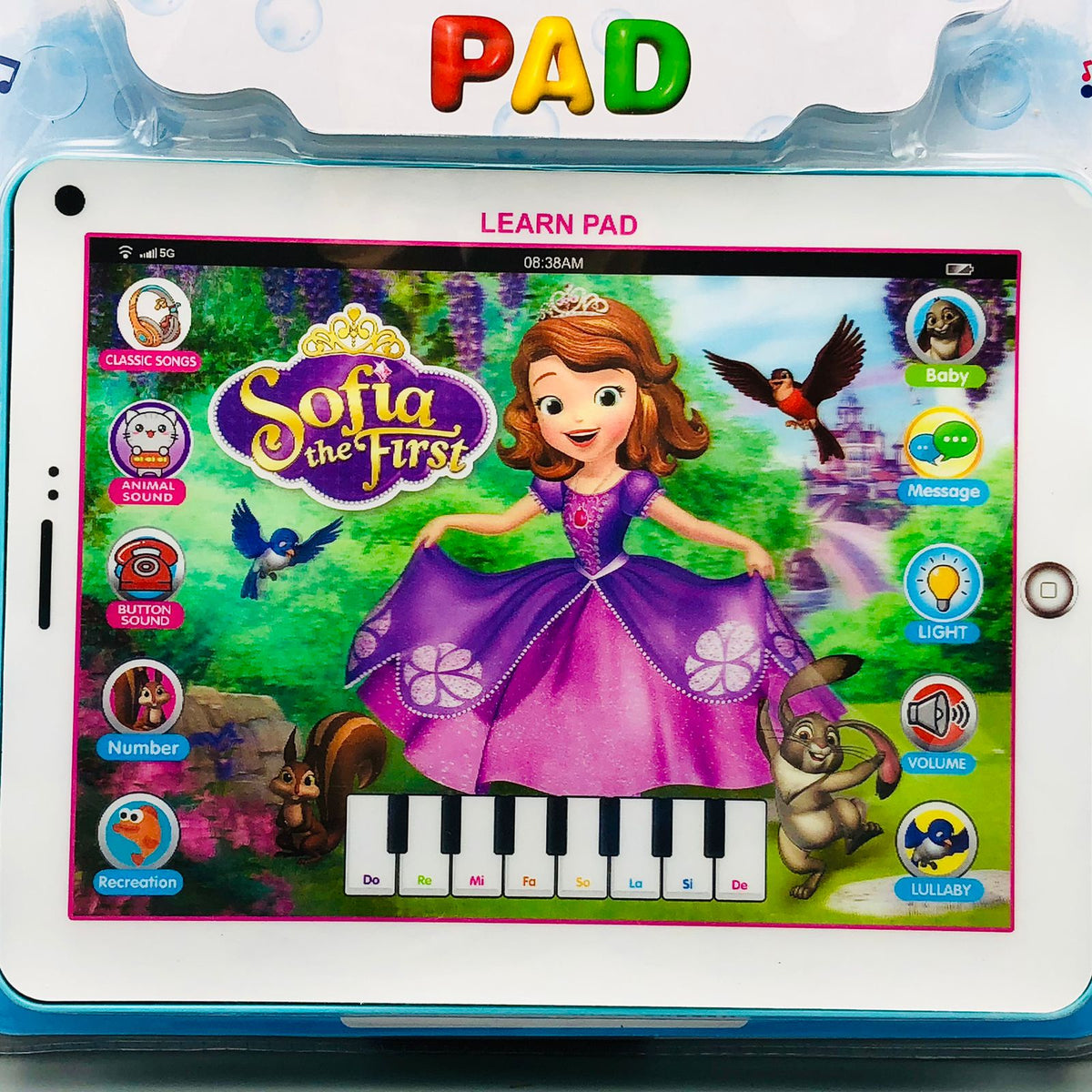 9.5* Inches Interactive Learning Pad With Light & Sound - Assortment