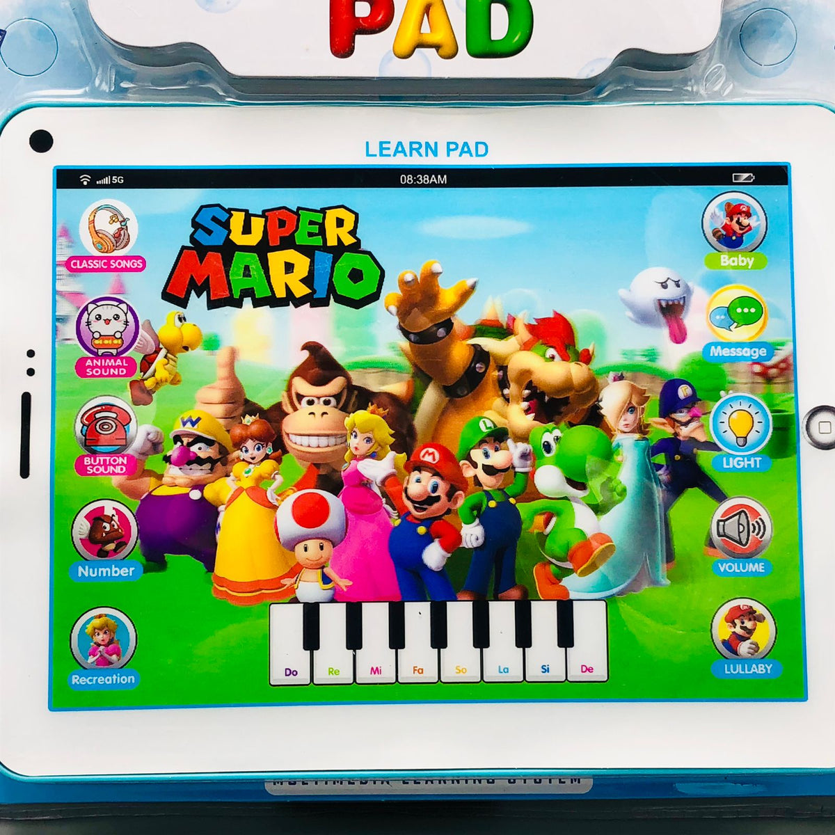 9.5* Inches Interactive Learning Pad With Light & Sound - Assortment