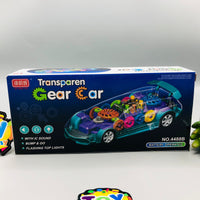 Electric Transparent Gear Car With Light & Sound