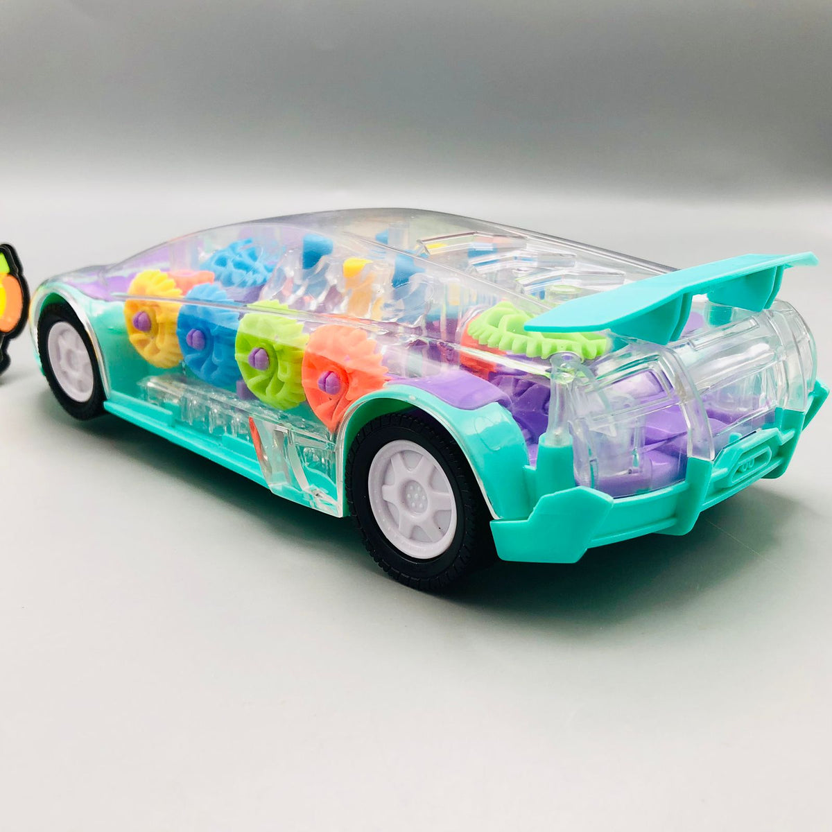 Electric Transparent Gear Car With Light & Sound