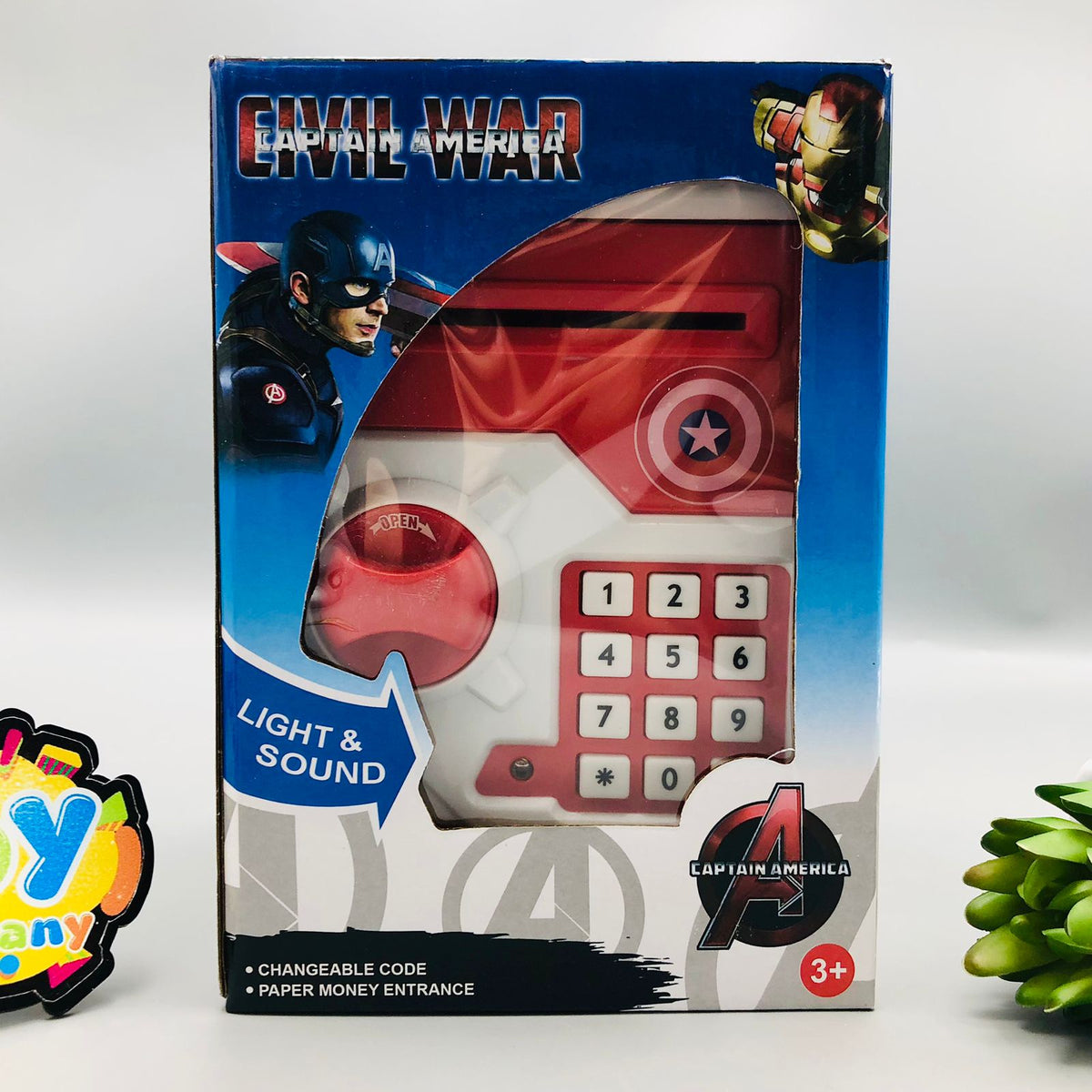 Piggy Bank Money Safe ATM - Captain America