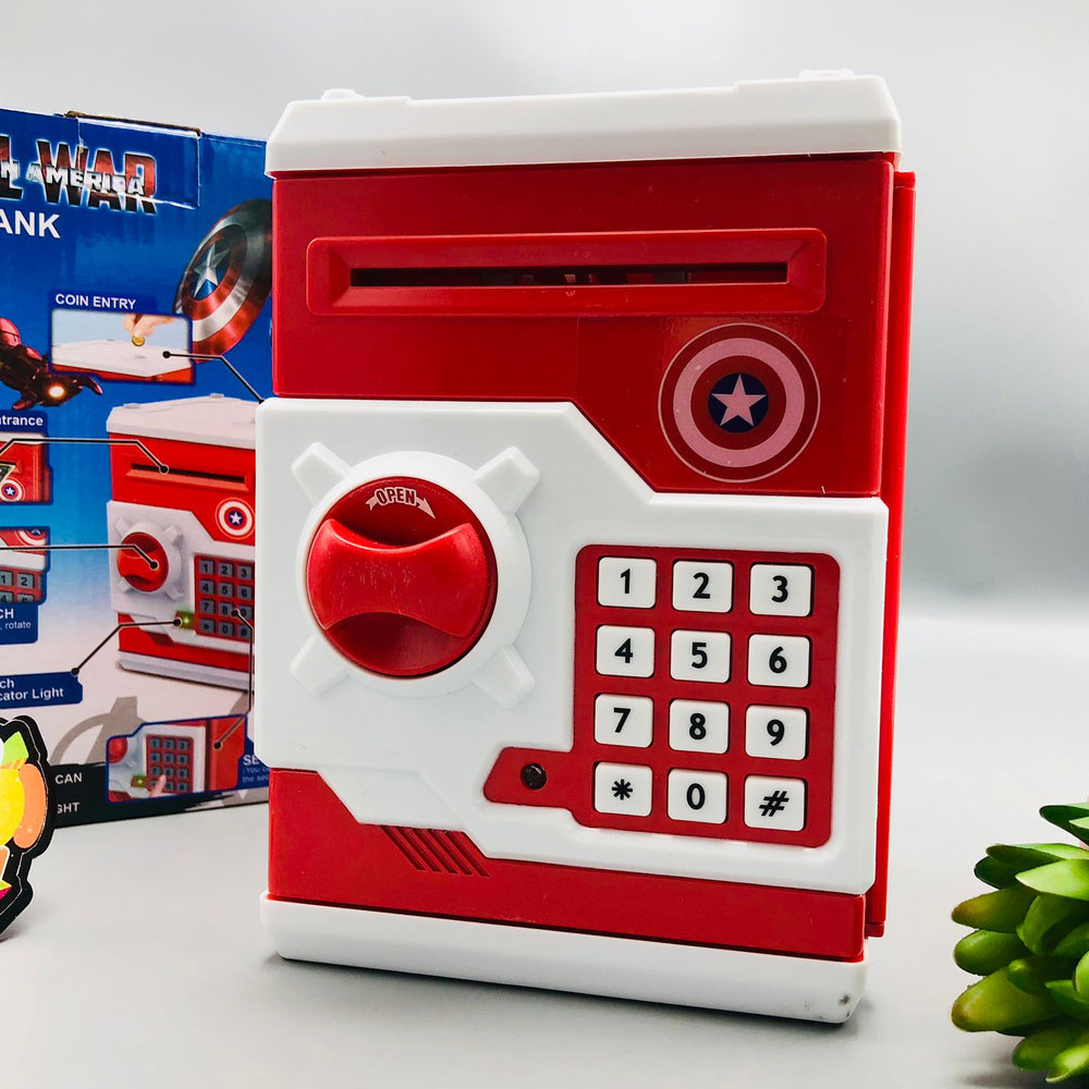 Piggy Bank Money Safe ATM - Captain America
