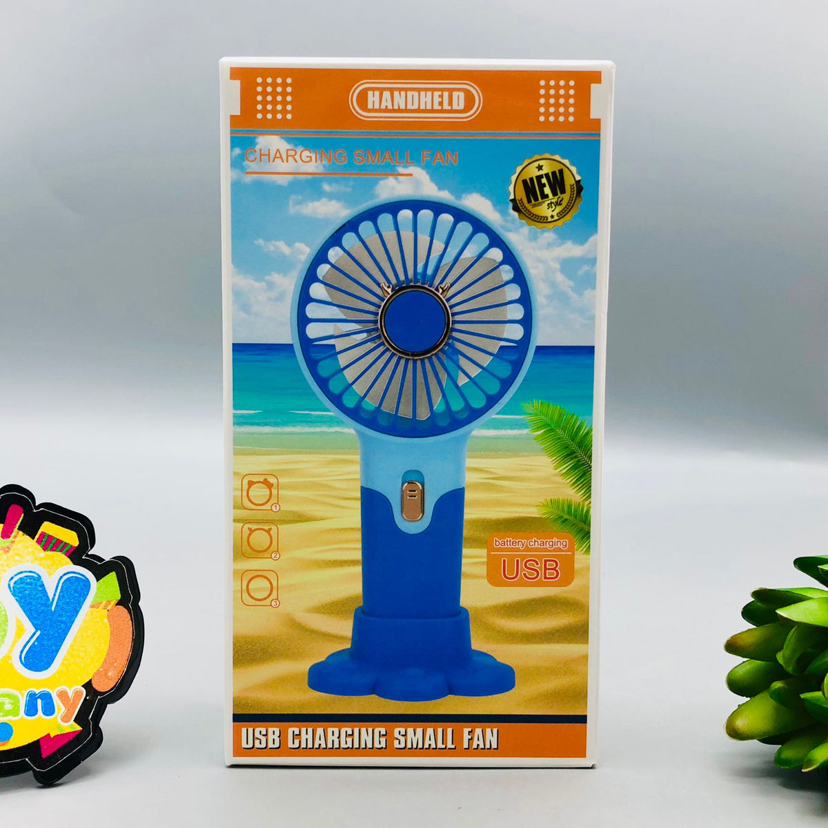 Rechargeable Handheld & Desktop Fan With Base