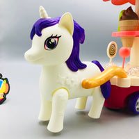 13Pcs DIY Sweet Unicorn Candy Cart With Light & Sound