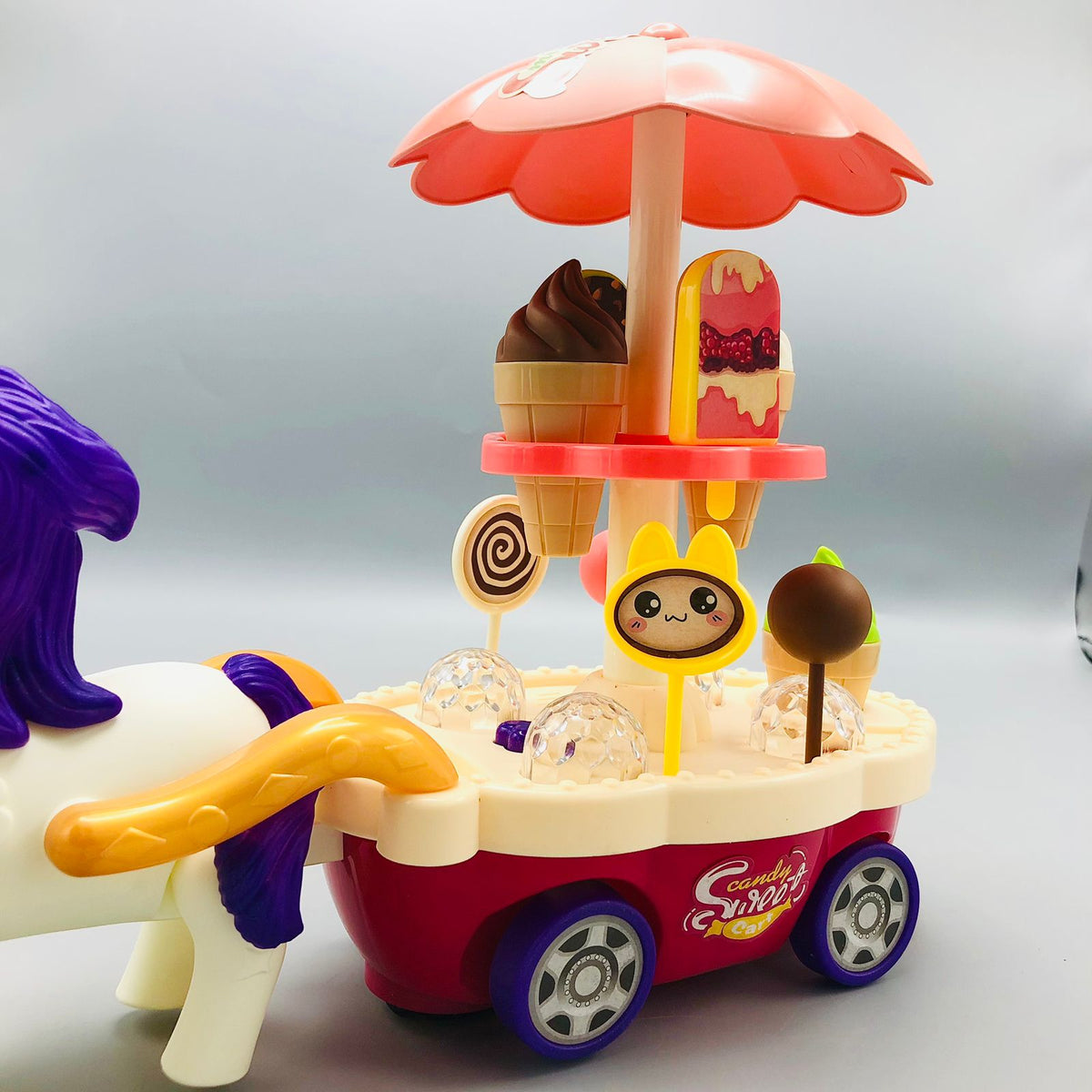13Pcs DIY Sweet Unicorn Candy Cart With Light & Sound
