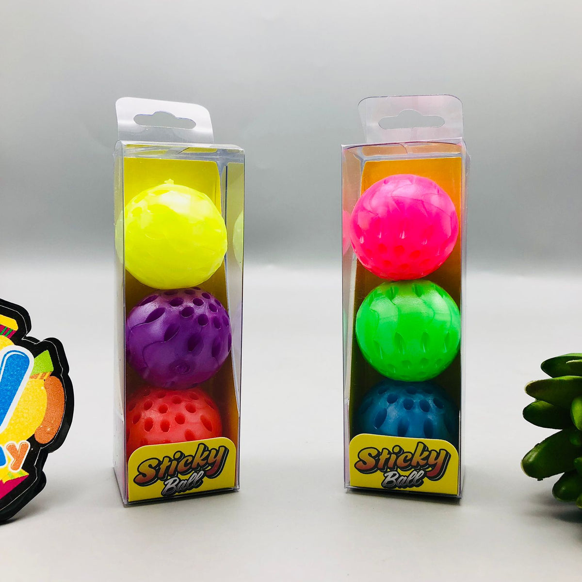 3Pcs Flip Upside Down Sticky Balls