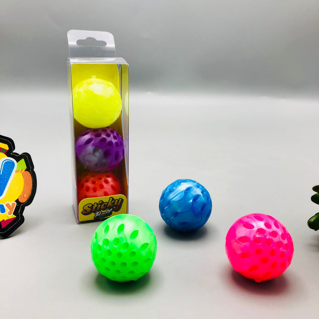 3Pcs Flip Upside Down Sticky Balls