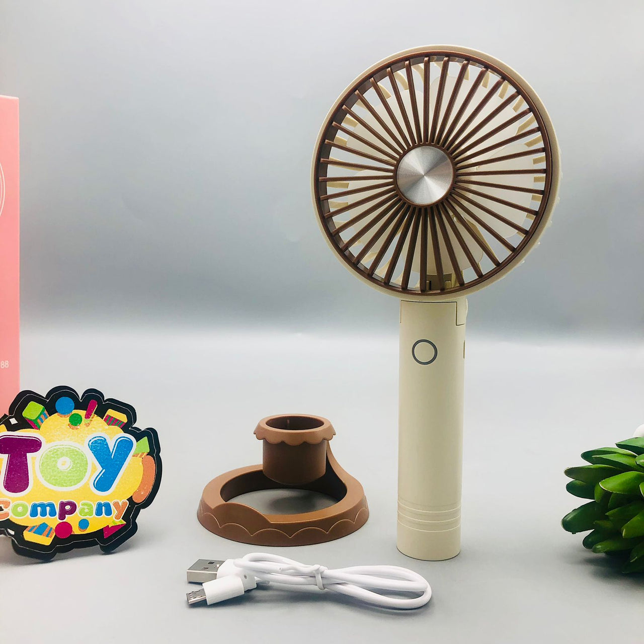 Rechargeable Unique Design Handheld & Desktop Fan