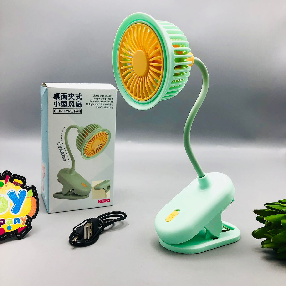 Rechargeable Clip Type Desktop Fan