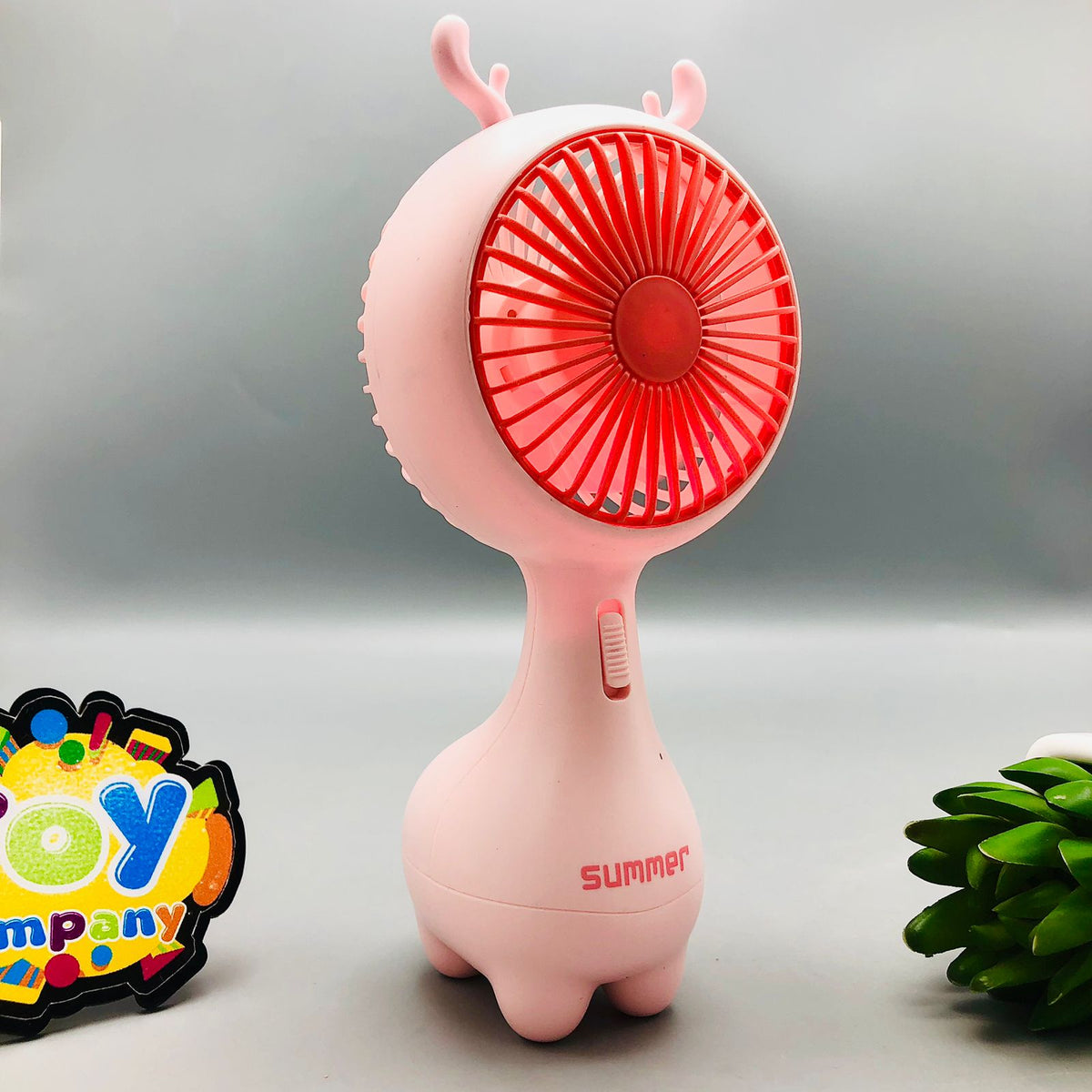 Rechargeable Handheld Colorful Lights Cooling Fan