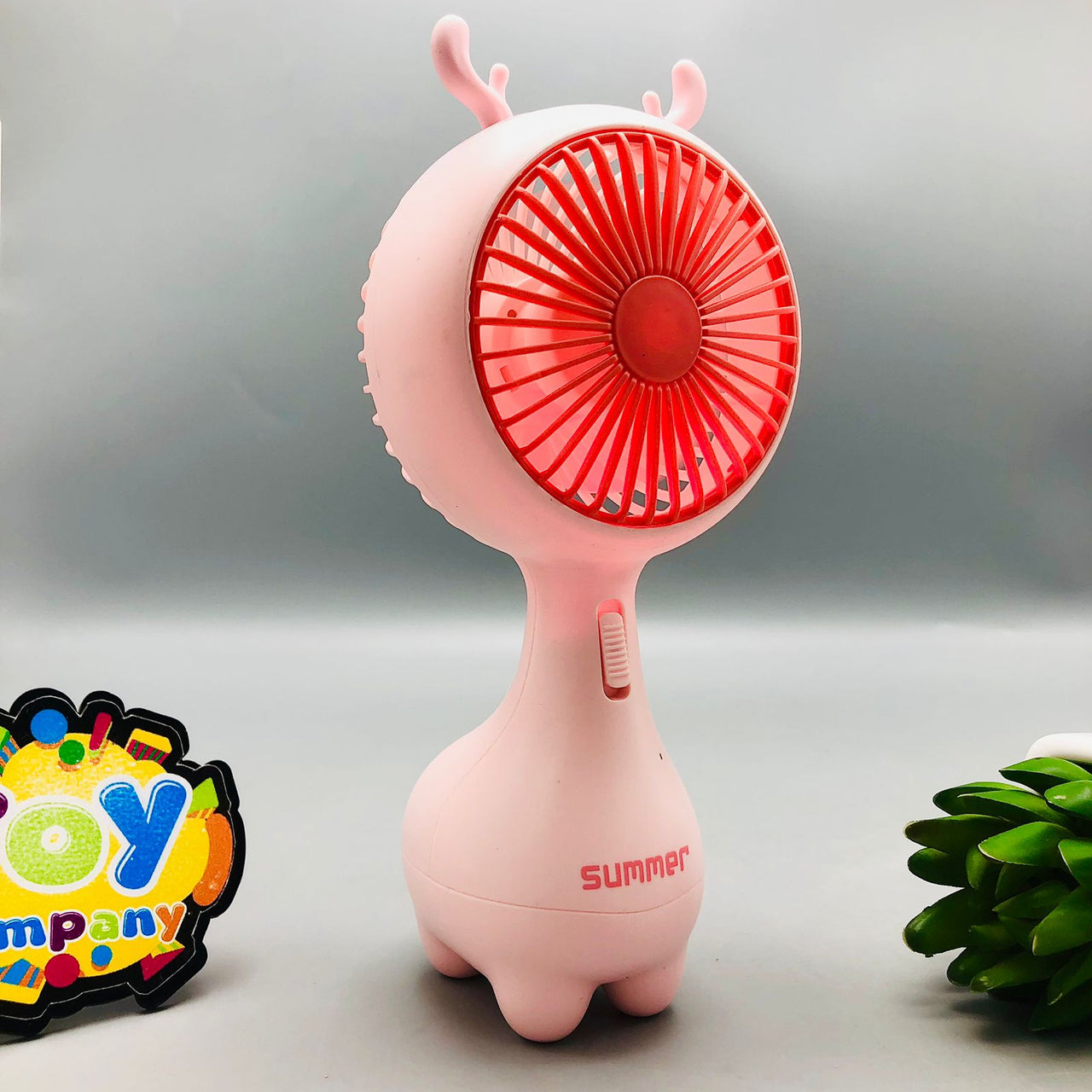 Rechargeable Handheld Colorful Lights Cooling Fan