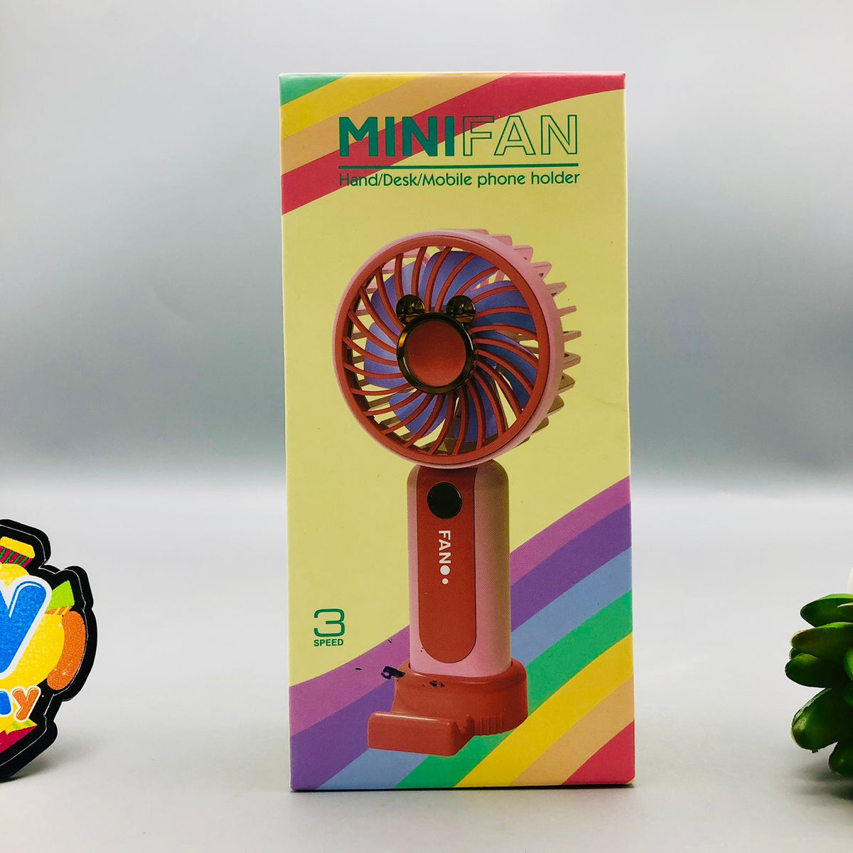 Rechargeable Mini Handheld Fan With Phone Holder