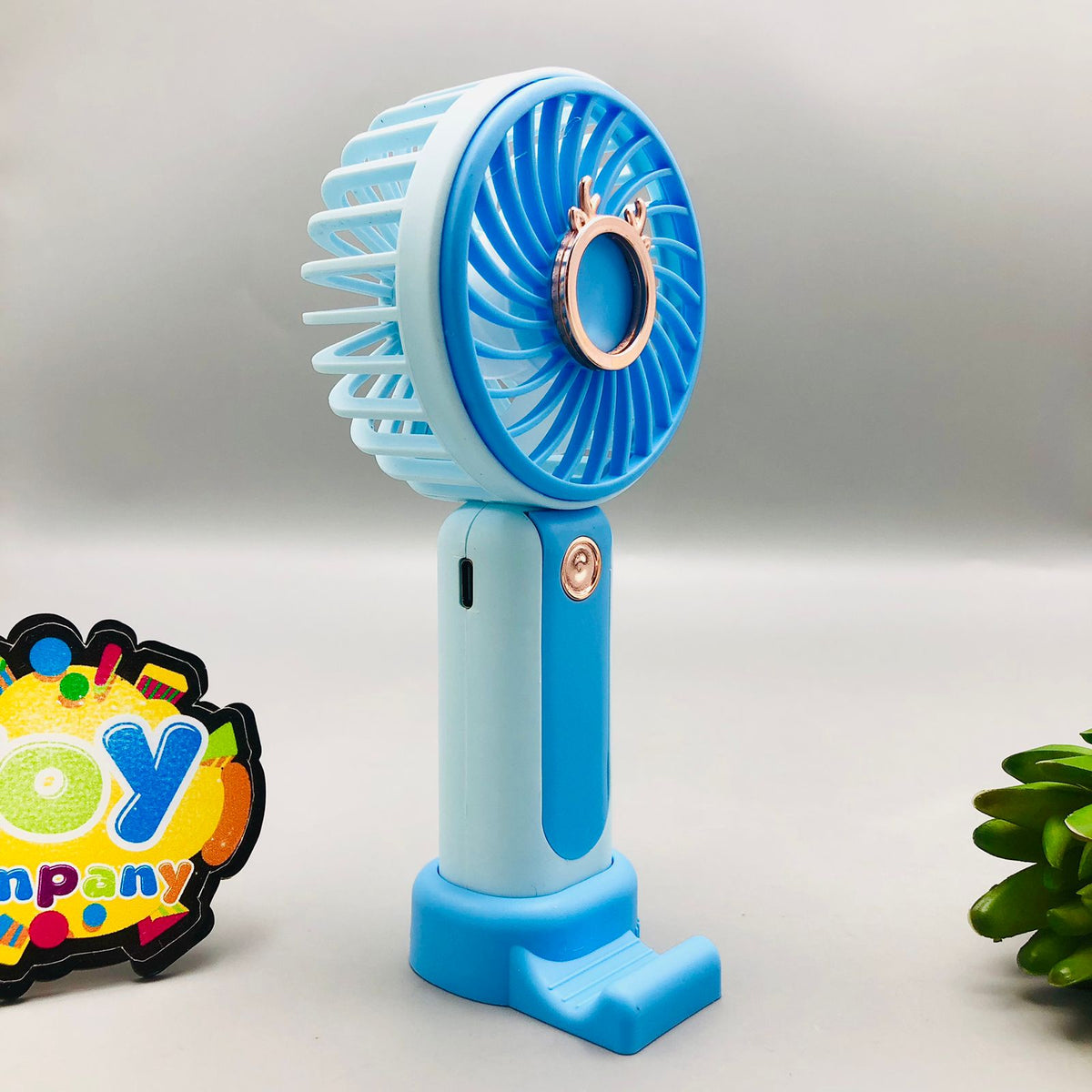 Rechargeable Mini Handheld Fan With Phone Holder