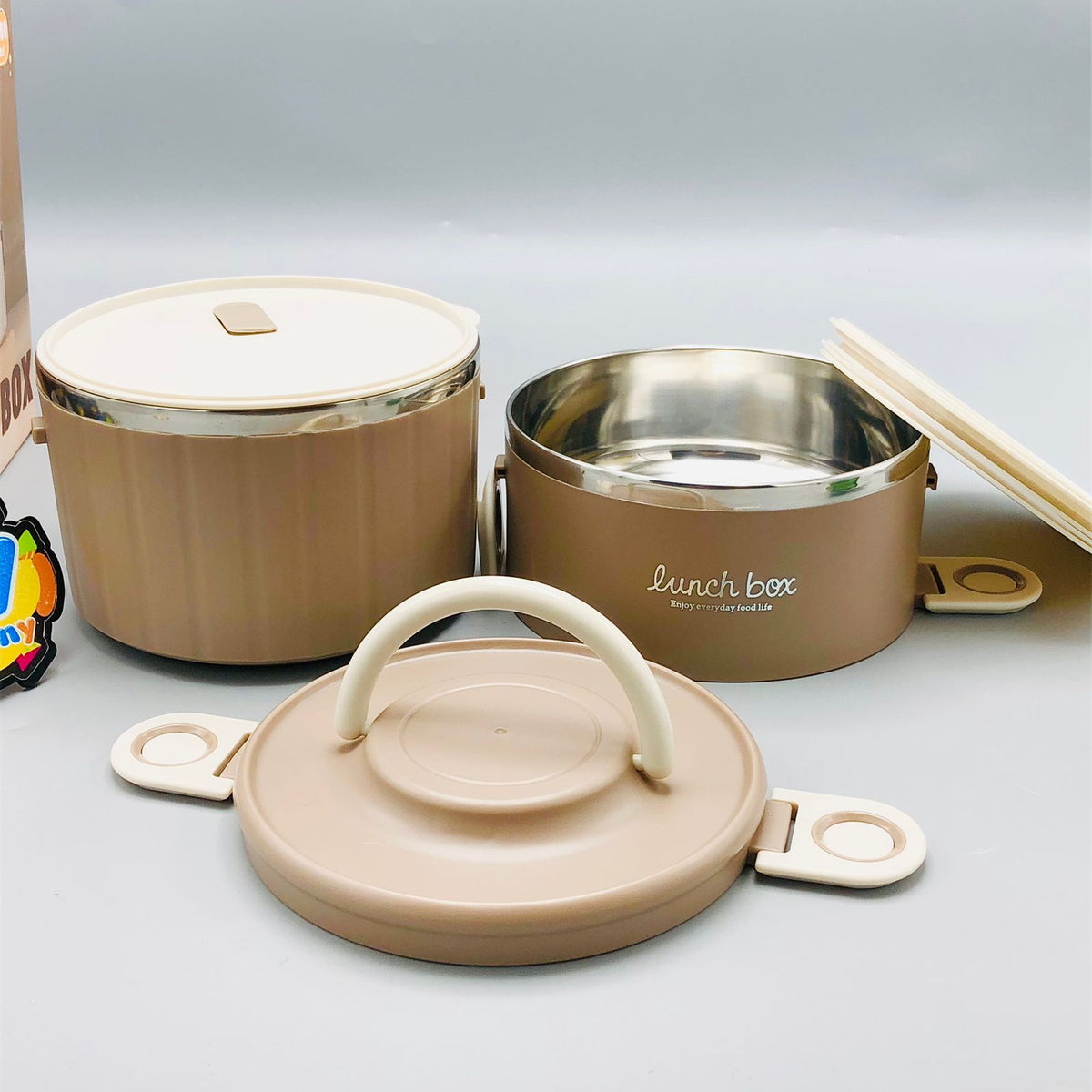 1800ml Stainless Steel Double Layer Lunch Box
