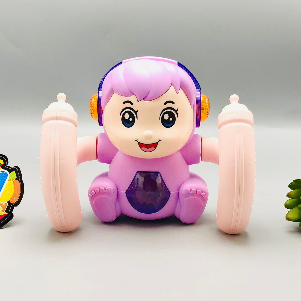 Electric Sound Sensing Rolling Baby With Lights