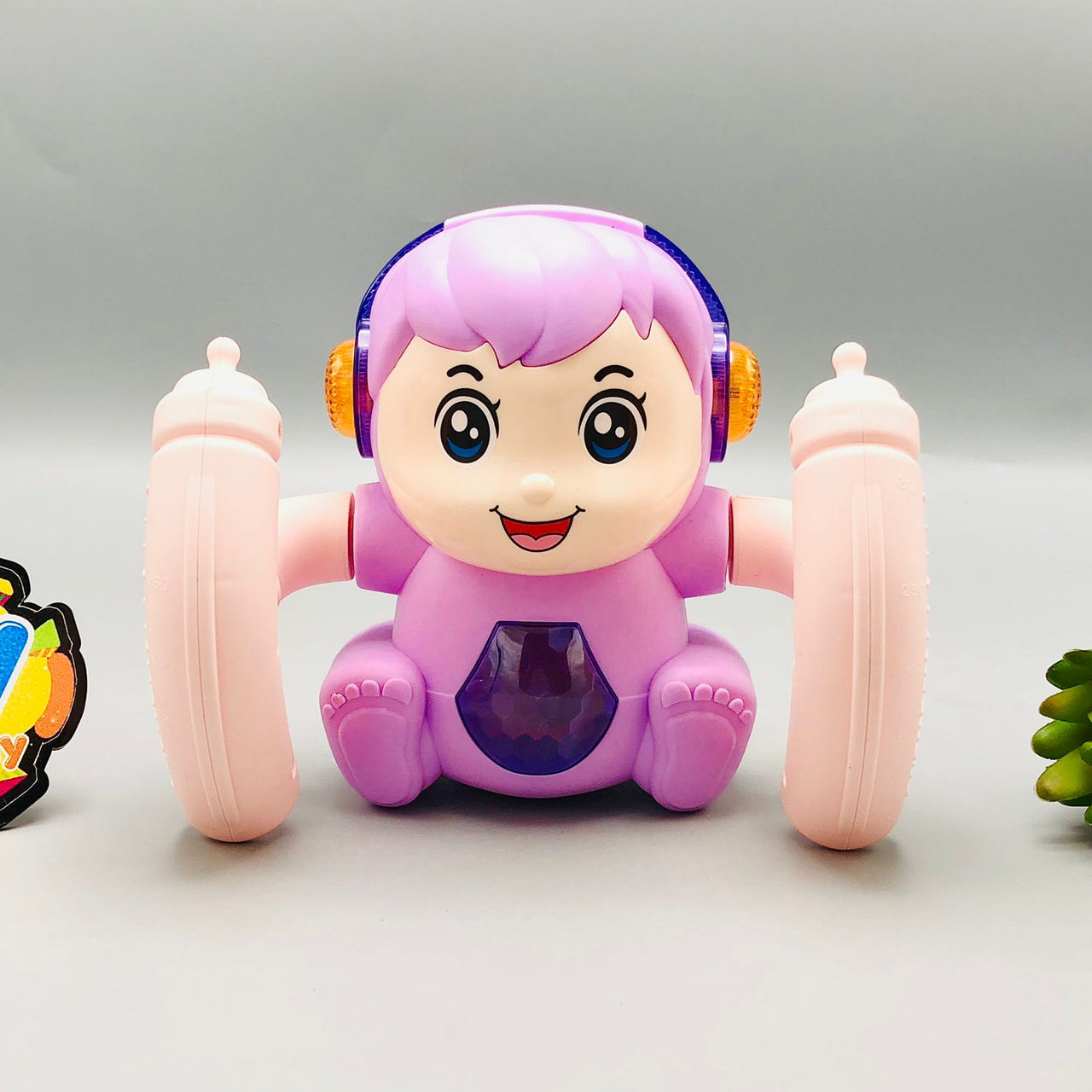 Electric Sound Sensing Rolling Baby With Lights