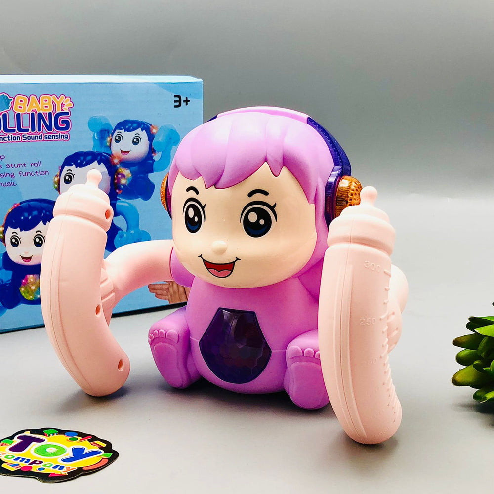 Electric Sound Sensing Rolling Baby With Lights