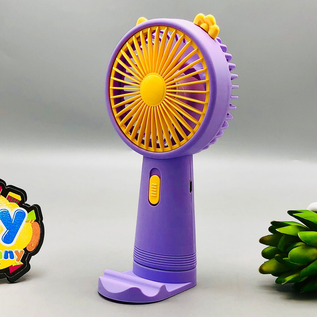 Rechargeable Kitty Ears Handheld & Desktop Fan