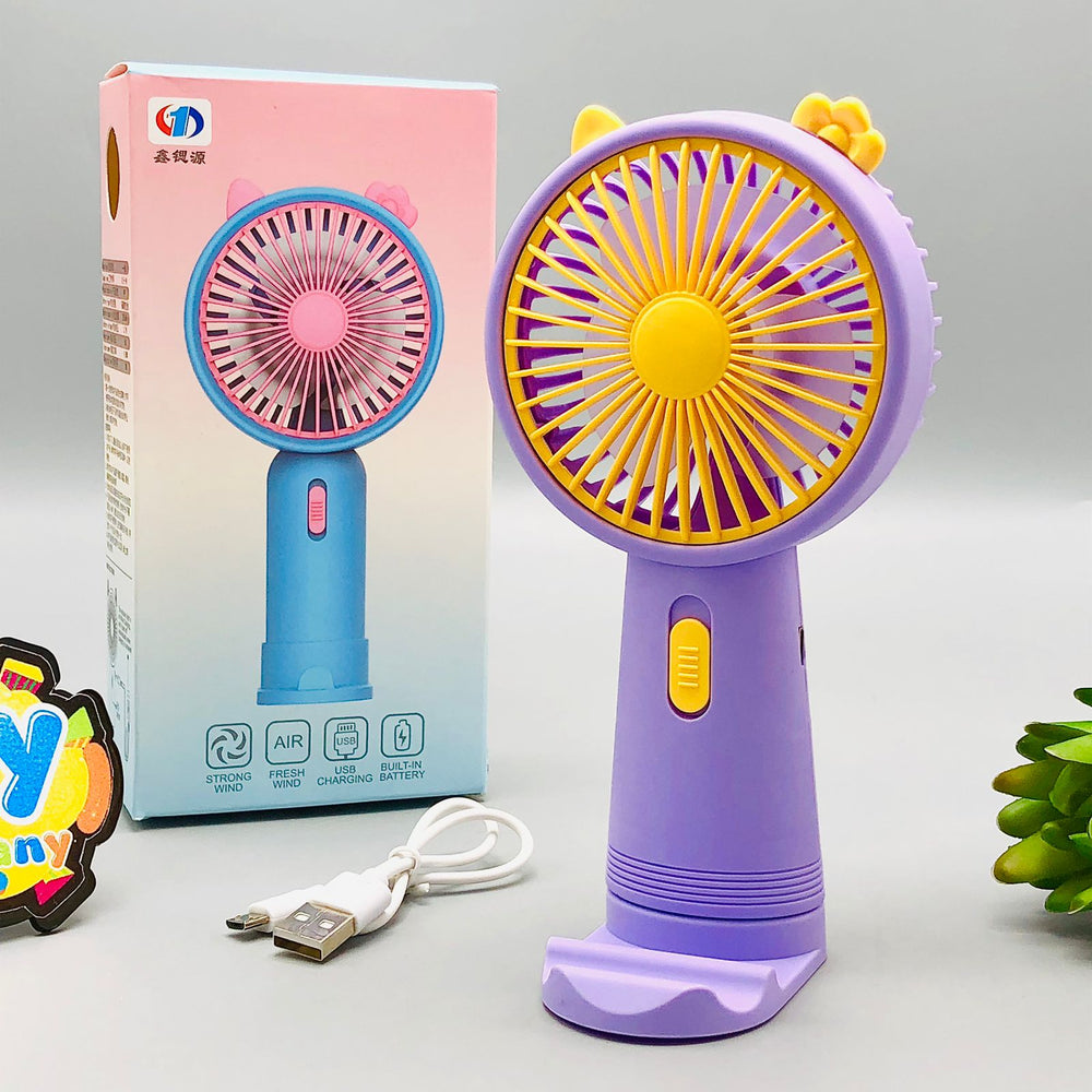 Rechargeable Kitty Ears Handheld & Desktop Fan