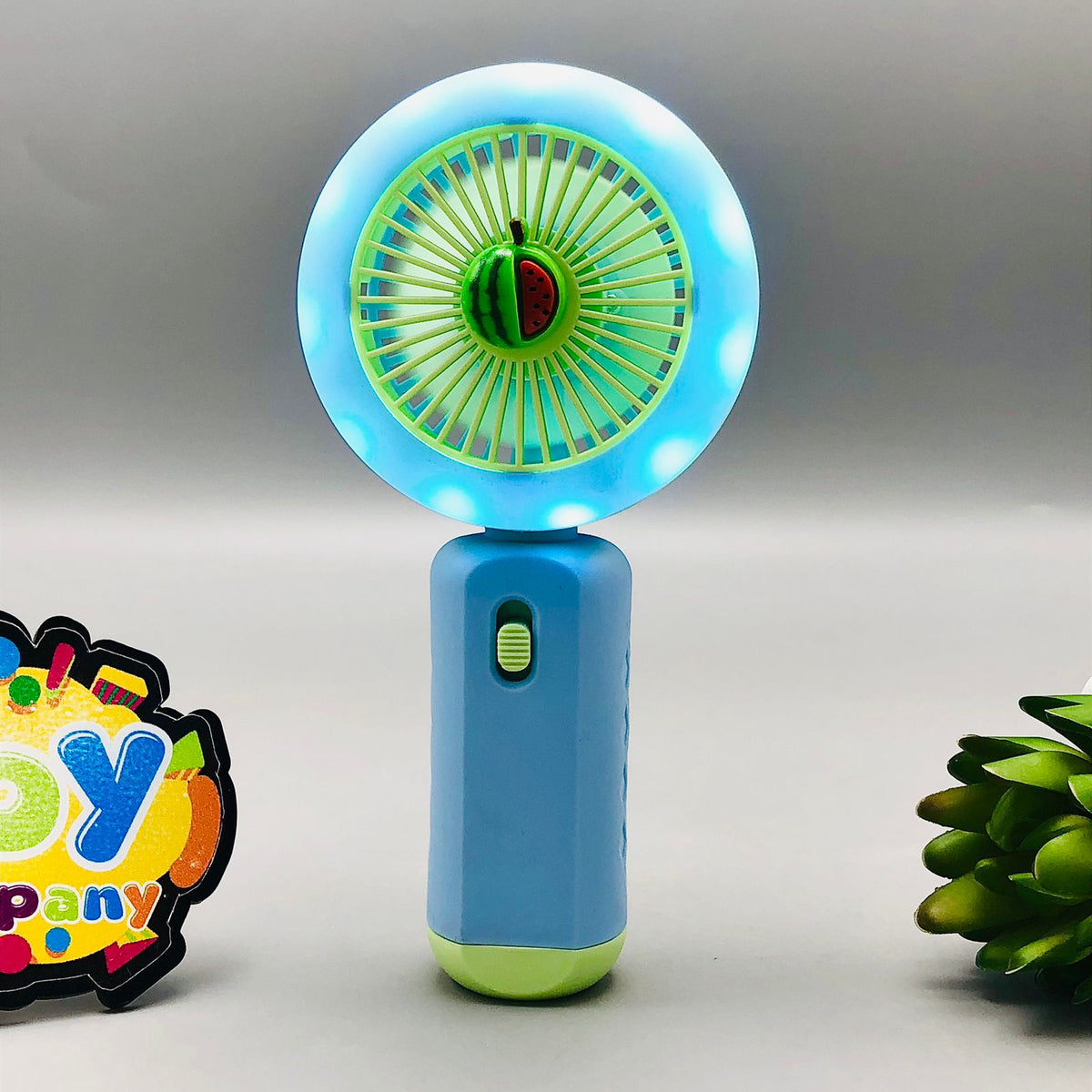 Rechargeable Mini Handheld LED Lighting Fan