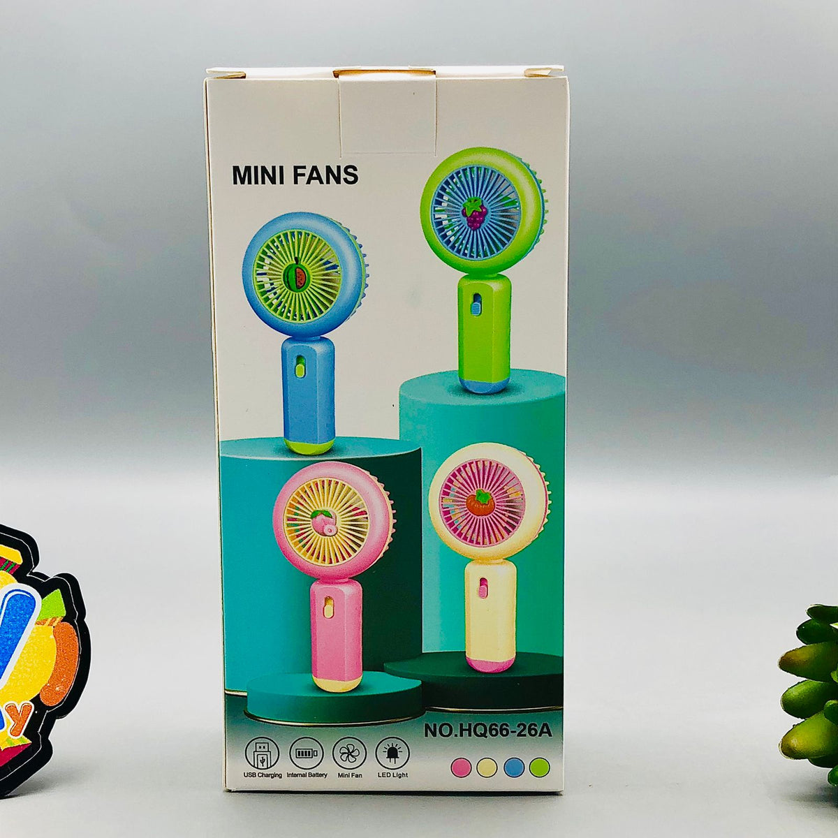 Rechargeable Mini Handheld LED Lighting Fan
