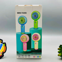 Rechargeable Mini Handheld LED Lighting Fan