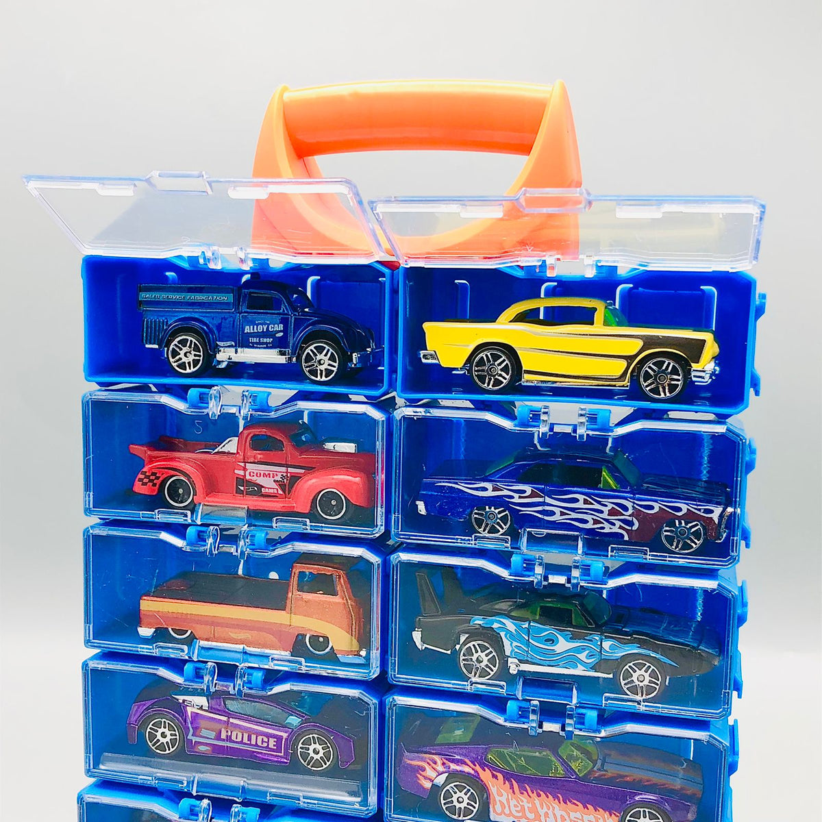 Hot Wheel Diecast Set of 14 Cars with Display Racks