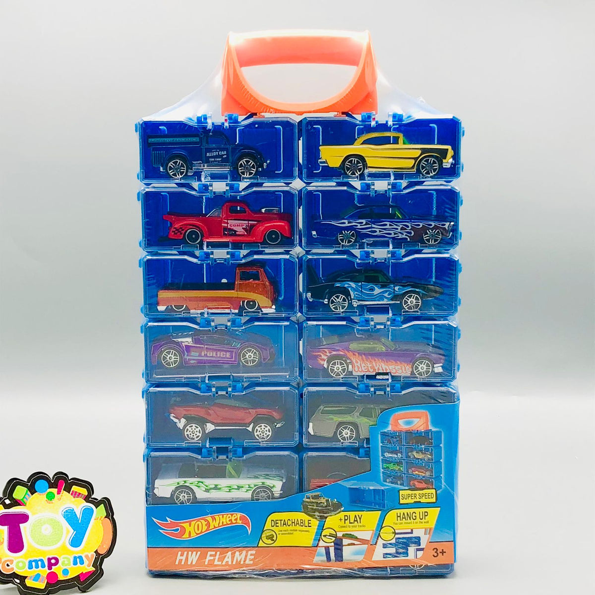 Hot Wheel Diecast Set of 14 Cars with Display Racks