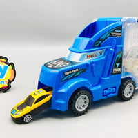 ABS Inertial Car Carrier Truck With 6Pcs Cars