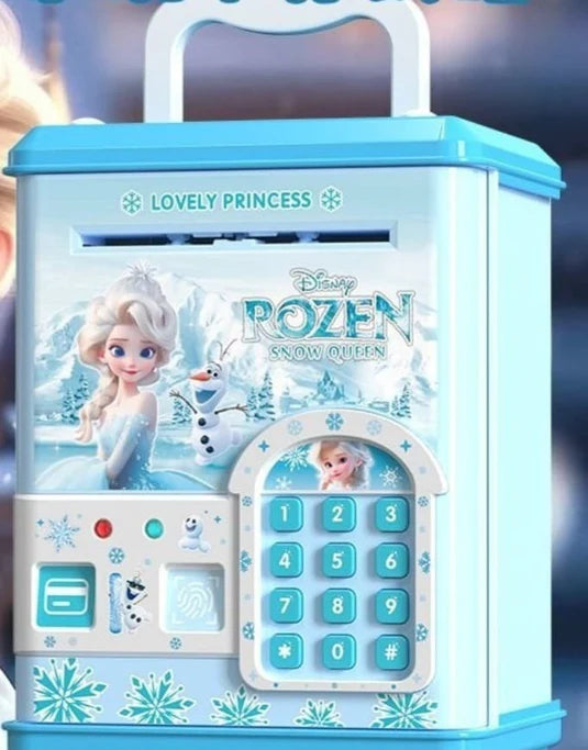 Frozen Fingerprint & Swipe Card Unlock Piggy Bank