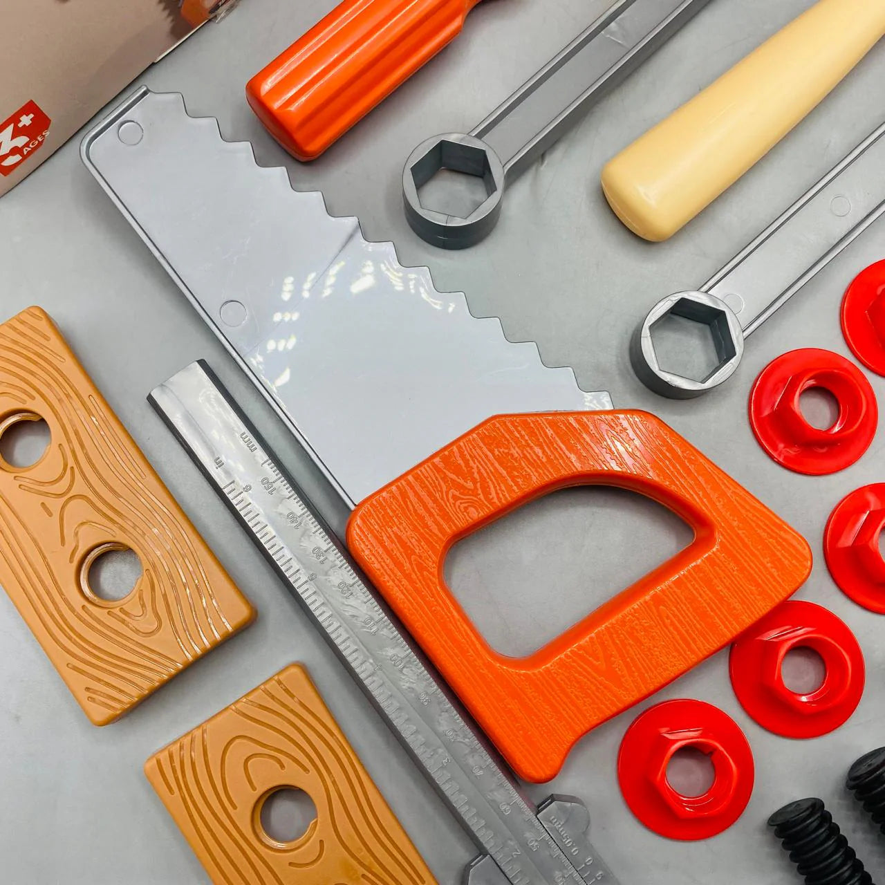 41Pcs Kids Pretend Play Engineering Tool Briefcase