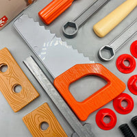 41Pcs Kids Pretend Play Engineering Tool Briefcase