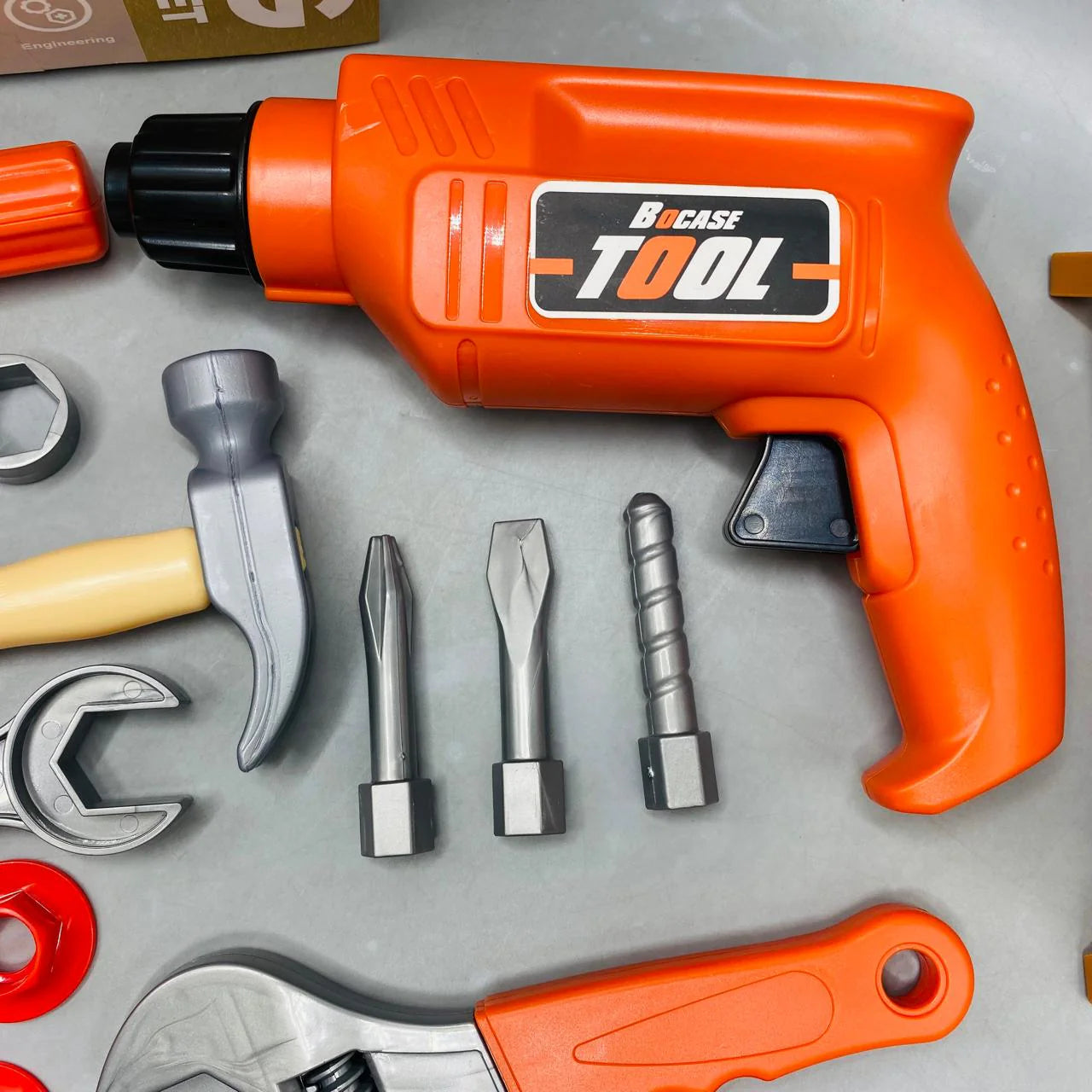 41Pcs Kids Pretend Play Engineering Tool Briefcase