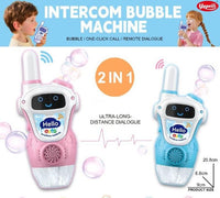 2Pcs Rechargeable Bubble Blower Walkie Talkie