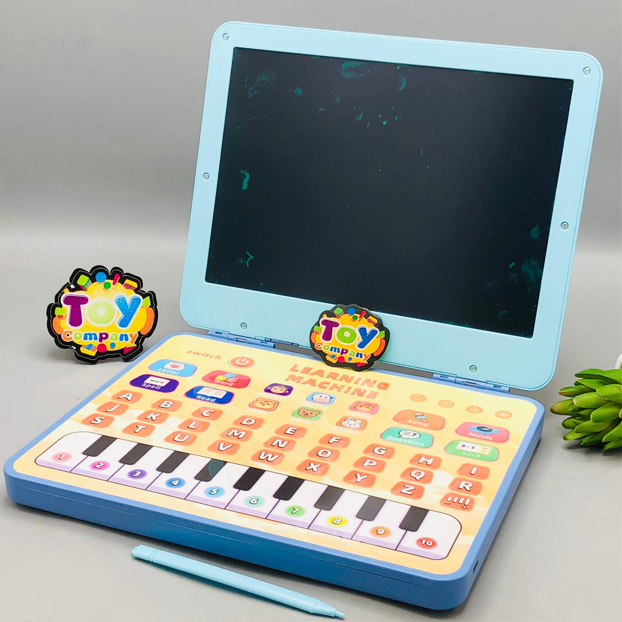 2in1 Kids Learning Laptop & LCD Writing Tablet - Blue