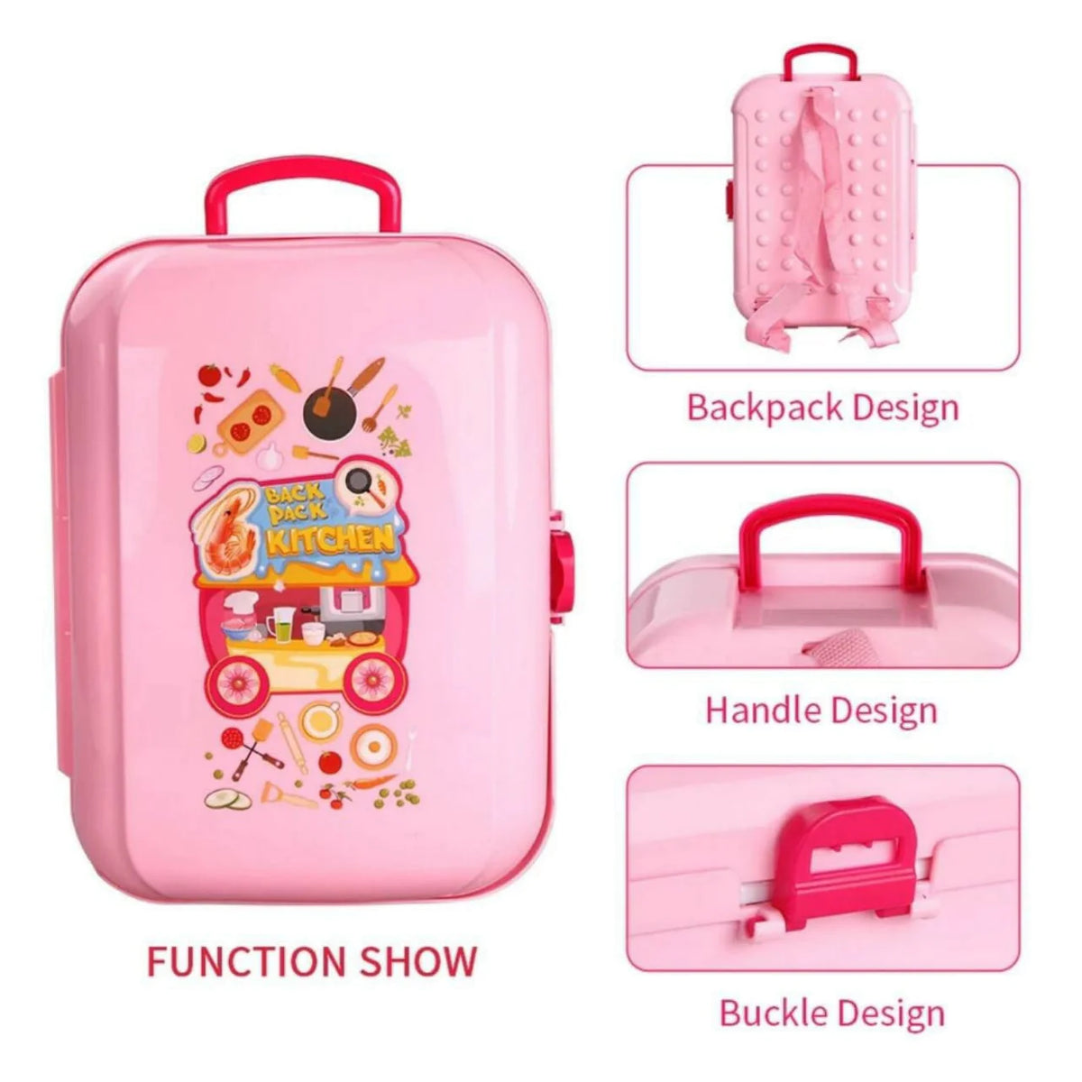 Kids Pretend Play Kitchen Back Pack